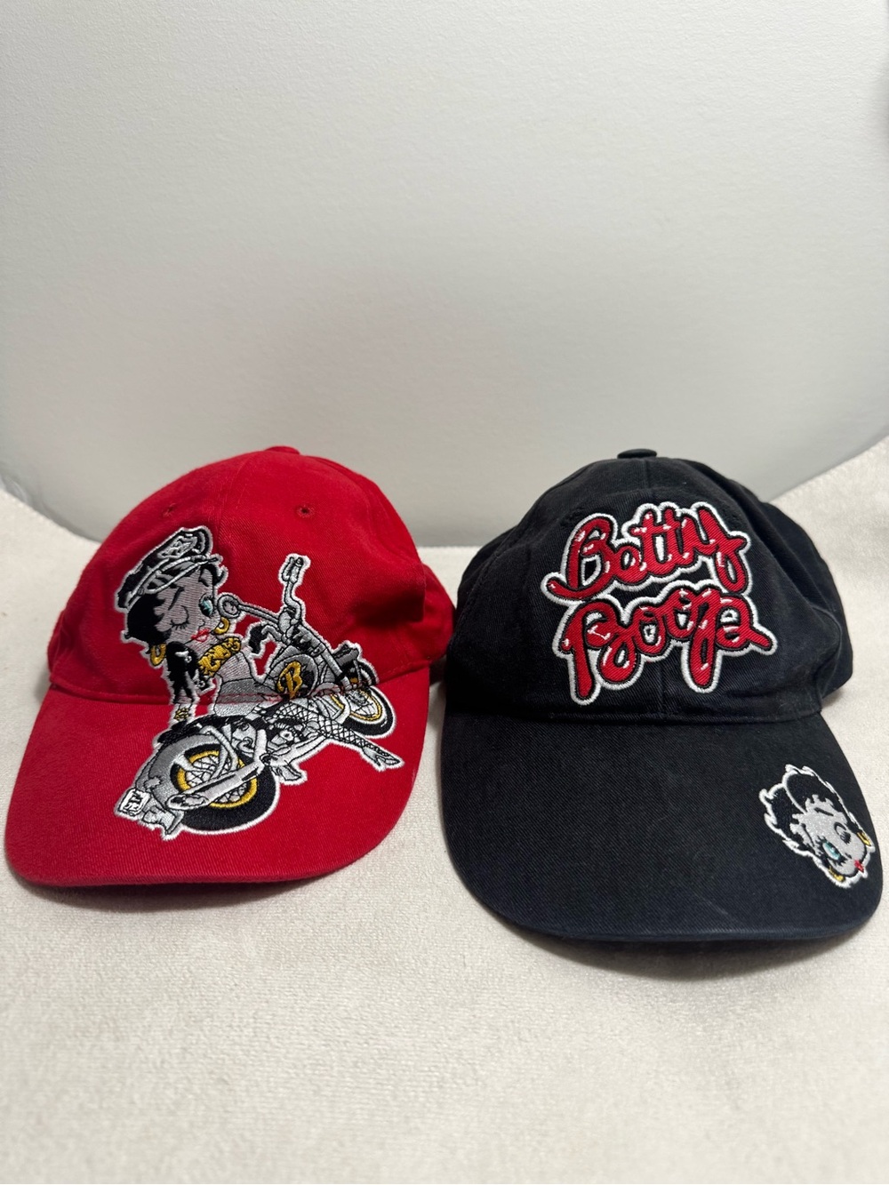 Y2K BETTY BOOP Lot2 Embroidered Hat Vintage Collection Unisex Strap Adjustable